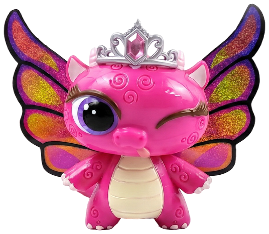 Blush with butterfly wings and a tiara
